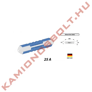 Biztosíték hengeres 25A 02.00181