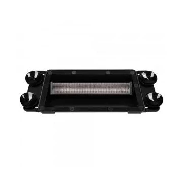 Villogó szélvédőbe/ablakba stroboszkóp 332x116x76mm sárga tapadókorongokkal