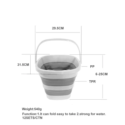 Autóápoló készlet szivacs+ összecsukható vödör 