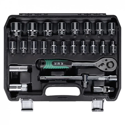 Szerszám készlet 36 részes csillag-villás + racsnis kulcs 1/2