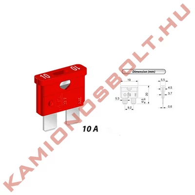 Biztosíték késes 10A MTA 06.00430