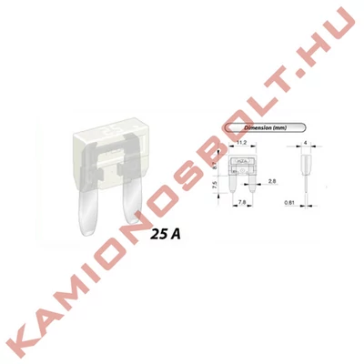 Biztosíték késes kicsi 25A