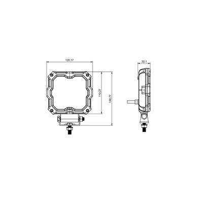 Munkalámpa LED helyzetjelzővel X-SPIDER 2 alu ház 9 LED 12/24V