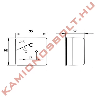 Tolatólámpa nagy szögletes 