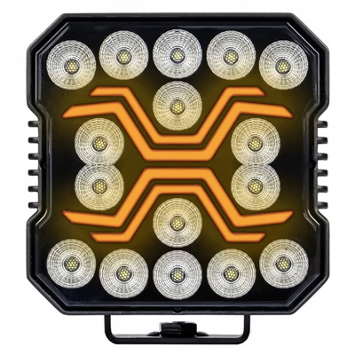 Munkalámpa LED helyzetjelzővel X-SPIDER 1 alu ház 16 LED 60W 12/24V