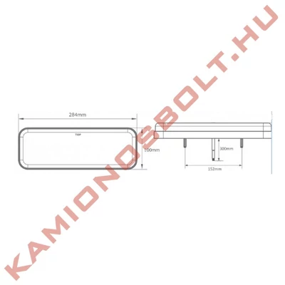 Lámpa hátsó LED 12/24V bal