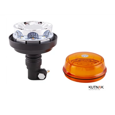 Villogó LED-es UFO III tetőre csőre szerelhető sárga 12 LED 9-33V