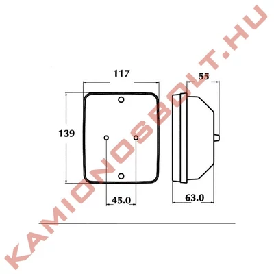 Lámpa Neoplan index sárga