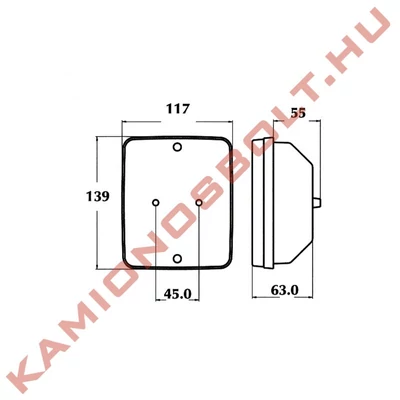 Lámpa Neoplan helyzet piros