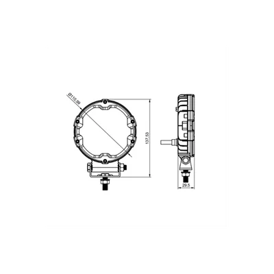 Munkalámpa LED helyzetjelzővel X-SPIDER 3 kerek  alu ház 9 LED 12/24V