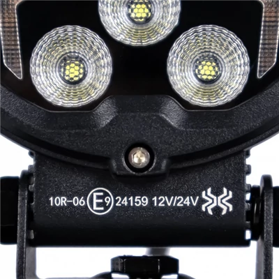 Munkalámpa LED helyzetjelzővel X-SPIDER 3 kerek  alu ház 9 LED 12/24V