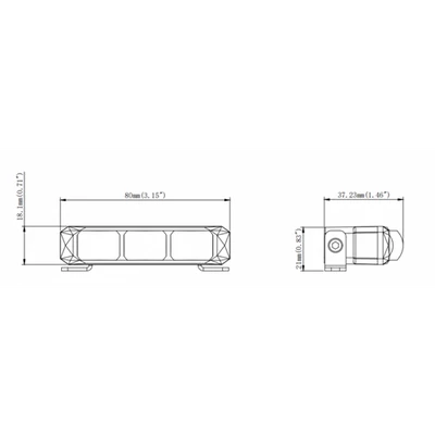 Munkalámpa 3XLED MINI 80mm alu ház 12W 12/24V