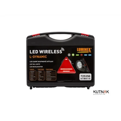 Lámpa hátsó utánfutó mágneses készlet LED-es háromszög alakú vezeték nélküli (20m) Wifi 2,4GHz