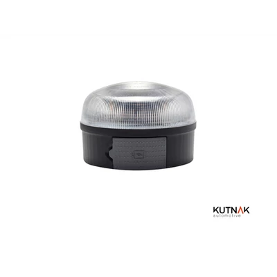 Villogó biztonsági elemes 9V 12LED mágneses sárga és fehér világítás