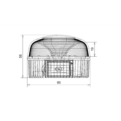 Villogó biztonsági elemes 9V 12LED mágneses sárga és fehér világítás