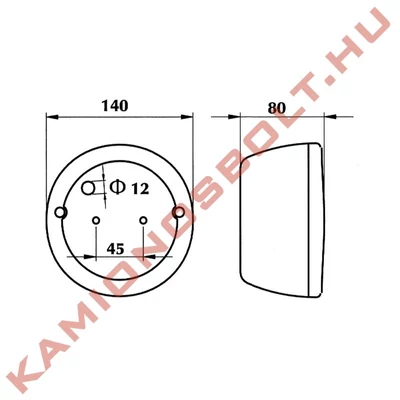 Lámpa hátsó csík indexes búra