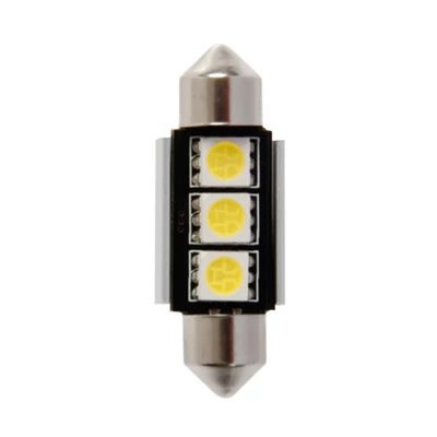 Izzó ledes 12V 5W szoffita 3 SMD LED fehér 10x36mm