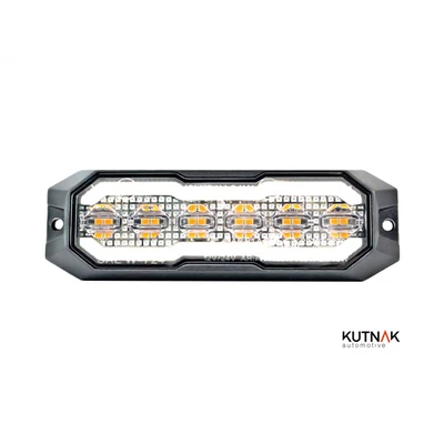 Villogó stroboszkóp 12 LED + első helyzetjelző 42 LED 16-féle villogási program sárga 12-24V