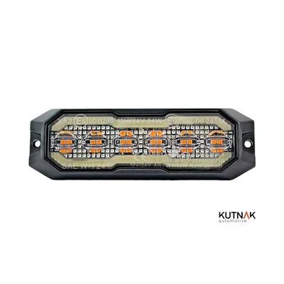 Villogó stroboszkóp 12 LED + első helyzetjelző 42 LED 16-féle villogási program sárga 12-24V