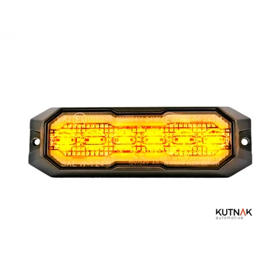 Villogó stroboszkóp 12 LED + első helyzetjelző 42 LED 16-féle villogási program sárga 12-24V