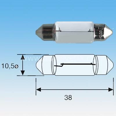 Izzó Magneti Marelli 24V 10W szofita C10W