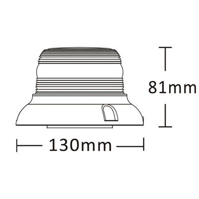 Villogó LED-es BLUEBERRY tetőre mágneses vagy csavaros rögzítés sárga 24 LED 24W 9-33V