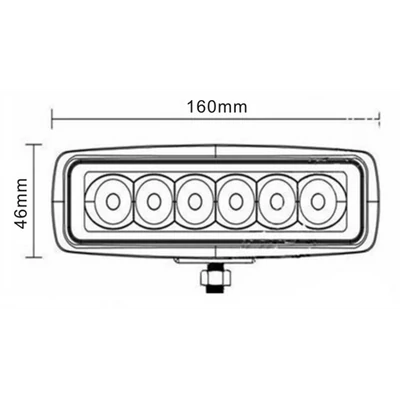 Munkalámpa 6 LED-es 1260 Lumen 9-33V 0,35m vezetékkel