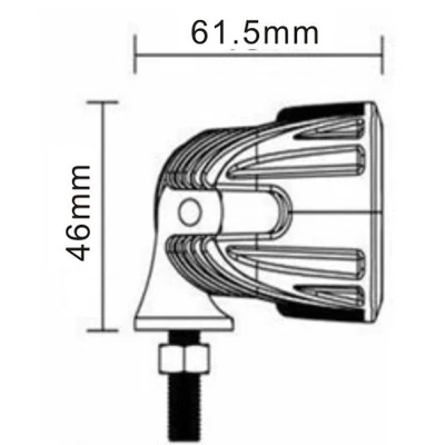 Munkalámpa 6 LED-es 1260 Lumen 9-33V 0,35m vezetékkel