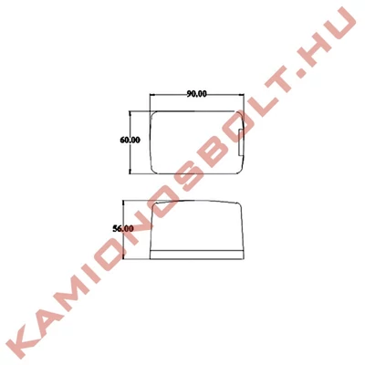 Irányjelző 90x60x56