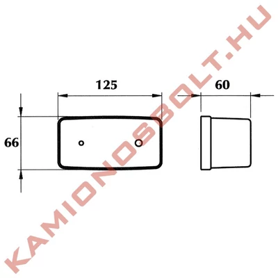 Irányjelző 125x66x60