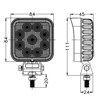 Munkalámpa 9xLED 1890 Lumen SPOT LIGHT SZÚRÓ 9-32V
