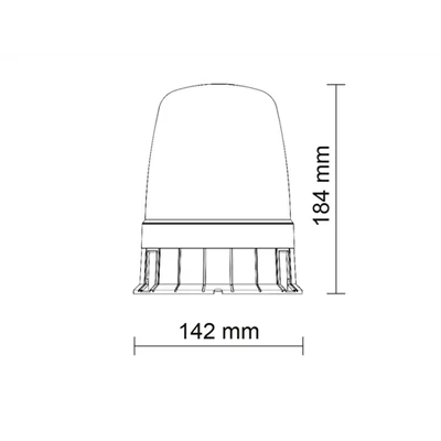 Villogó LED-es GIANT lapra szerelhető 16 LED 48W sárga 12/24V