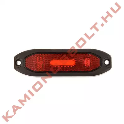 Lámpa helyzet 8 szögu keretben piros LEDes 12/24V 1,5W prizmás