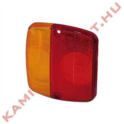 Lámpa hátsó 3 funkciós utánfutó piros/sárga búra