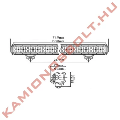 Munkalámpa LED Panel 180W 715MM FLOOD 