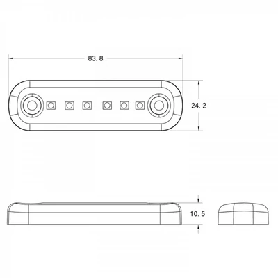 Lámpa helyzet 6 LED 12/24V DARK fehér