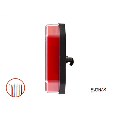 Lámpa hátsó pótkocsi LED-es háromszög prizmás jobb 305x140mm