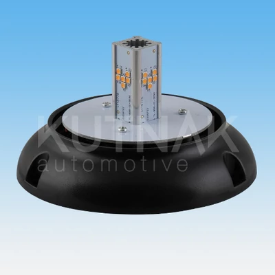 Villogó LED-es BLUEBERRY tetőre 3 csavaros sárga 24 LED 24W 9-33V