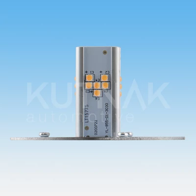 Villogó LED-es BLUEBERRY tetőre 3 csavaros sárga 24 LED 24W 9-33V