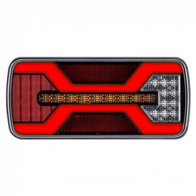 Lámpa hátsó univerzális LED-es ködös 24cm kábel kivezetéssel X-SPIDER bal 12/24V