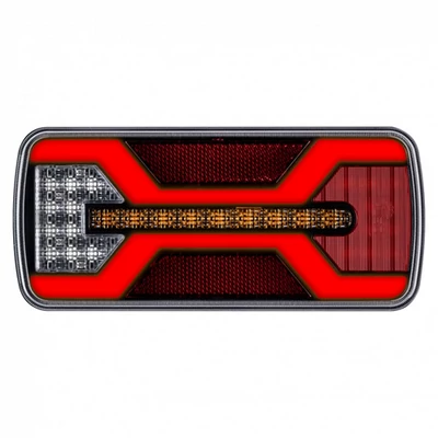 Lámpa hátsó univerzális LED-es tolatós 24cm kábel kivezetéssel X-SPIDER jobb 12/24V + rendszámvilágítás