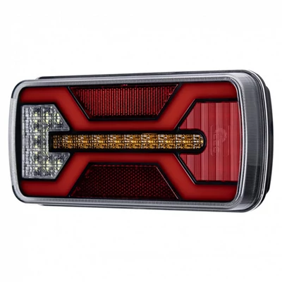 Lámpa hátsó univerzális LED-es tolatós 24cm kábel kivezetéssel X-SPIDER jobb 12/24V + rendszámvilágítás