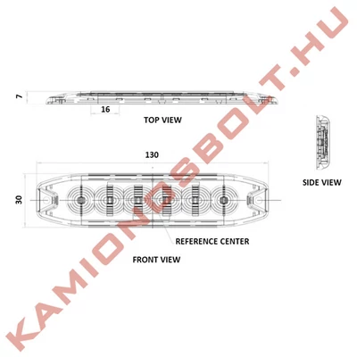 Villogó stroboszkóp slim 6 LED