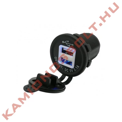 USB 2 aljzat 3.1A 5V 12/24V