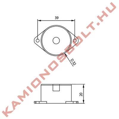 Tolatás hangjelző 12/24V 70DB