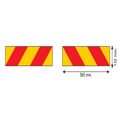 Fényvisszaverő matrica 565x140 ref. csíkos