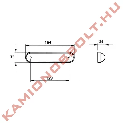 Belső világítás hosszúkás kapcsolós