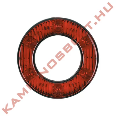 Díszkeret kerek LEDes piros