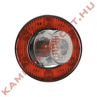 Díszkeret kerek LEDes piros 