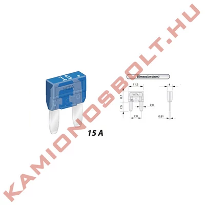 Biztosíték késes kicsi 15A